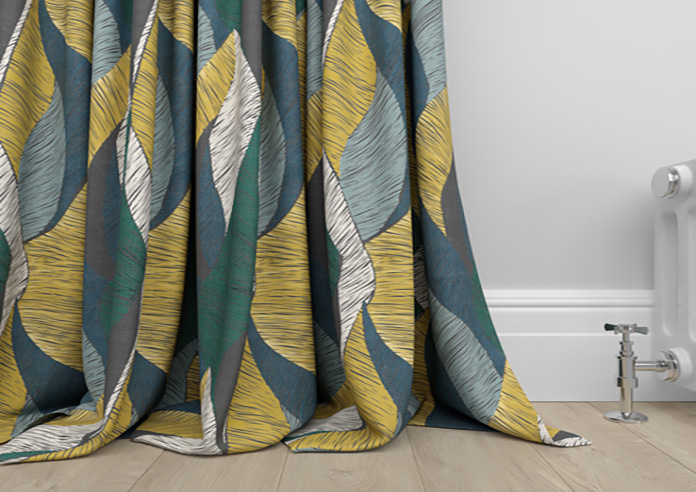 Anthurium, Teal - Made to Measure Curtains - Image 6